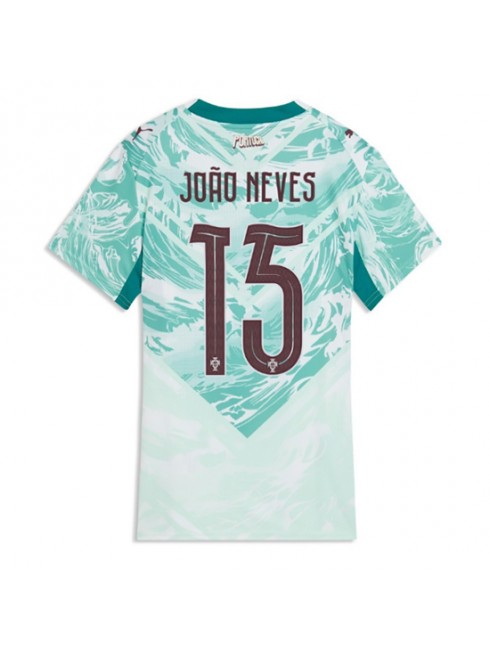 Portugal Joao Neves #15 Auswärtstrikot für Frauen WM 2026 Kurzarm Portugal Joao Neves #15 Auswärtstrikot für Frauen WM 2026 Kurzarm